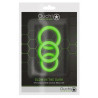 Ouch! Glow Lot de 3 cockrings phosphorescent Glow Annels 20-30mm